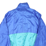 Womens Blue & Green Zip Polyester Blend Jacket XL Plain Casual Lightweight