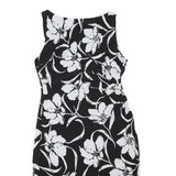 LAUREN RALPH LAUREN Womens Black & White Floral Sheath Dress Polyester Blend UK