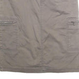 DEX Womens Taupe Mini Cotton Blend Cargo Skirt S Zip Pocket Casual Outdoor