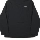 THE NORTH FACE Mens Black Outdoor Jacket L Polyester Blend Zip Hooded Plain