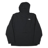 THE NORTH FACE Mens Black Outdoor Jacket L Polyester Blend Zip Hooded Plain
