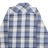 WRANGLER Mens Blue & White Checked Shirt XL Button Pocket Casual Cotton Blend