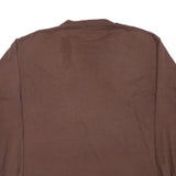SPORTSWEAR Mens Brown Graphic Long Sleeve Crew Neck T-Shirt L Cotton Blend