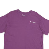 CHAMPION Womens Purple T-Shirt L Short Sleeve Crew Neck Cotton Casual