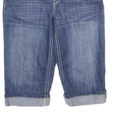 ANC DENIM Womens Blue Casual Denim Shorts UK 12 W32 Curvy Fit Rolled Hem