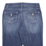 ANC DENIM Womens Blue Casual Denim Shorts UK 12 W32 Curvy Fit Rolled Hem