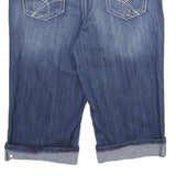 ANC DENIM Womens Blue Casual Denim Shorts UK 12 W32 Curvy Fit Rolled Hem