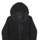 FILA Womens Black Hooded Zip Jacket M Polyester Blend Plain Casual Lightweight