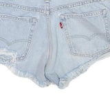 LEVI'S Womens Denim Blue Casual Shorts M W28 Frayed Hem Ripped Detail