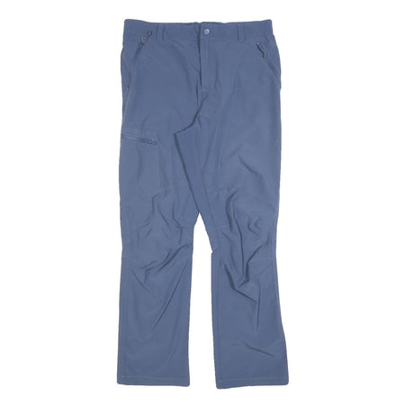 COLUMBIA Mens Slim Blue Outdoor Performance Trousers W31 L30 Zip Pockets