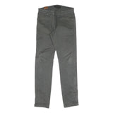 Mens Slim Fit Cotton Grey Trousers W30 L31 Zip Closure Casual Everyday Wear