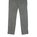 Mens Slim Fit Cotton Grey Trousers W30 L31 Zip Closure Casual Everyday Wear