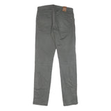 Mens Slim Fit Cotton Grey Trousers W30 L31 Zip Closure Casual Everyday Wear