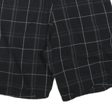 WRANGLER Mens Black Casual Cargo Checked Shorts M W34 Relaxed Fit Cotton Blend