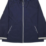 TOMMY HILFIGER Womens Blue Hooded Jacket L Polyester Blend Casual Zip