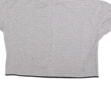 ZARA BASIC Womens Black & White Checked Crop Top Short Sleeve Crew Neck M Cotton