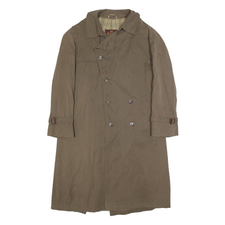 HERNO Mens Beige Synthetic Classic Trench Jacket L Button Closure Elegant