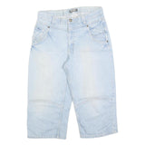 BASIC CONCEPTION Mens Shorts Light Blue Denim Casual M W30 Cotton Blend