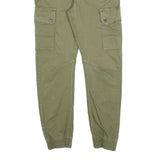 JACK & JONES Mens Cotton Blend Slim Cargo Trousers Green W32 L28 Casual Outdoor