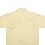 WRANGLER Mens Cream Cotton Blend Shirt M Button Short Sleeve Casual Summer