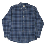 RED HEAD Mens Blue Check Shirt XL Button Down Casual Cotton Blend