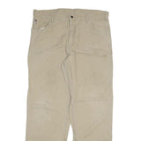 CARHARTT Mens Cotton Blend Beige Relaxed Straight Trousers W40 L36 Workwear Zip