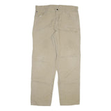 CARHARTT Mens Cotton Blend Beige Relaxed Straight Trousers W40 L36 Workwear Zip