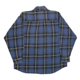 FIELD & STREAM Mens Blue Plaid Shirt L Cotton Long Sleeve Casual Workwear