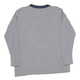 TOMMY HILFIGER Womens Navy & White Patterned Jumper V-Neck Basic Knit XL Striped