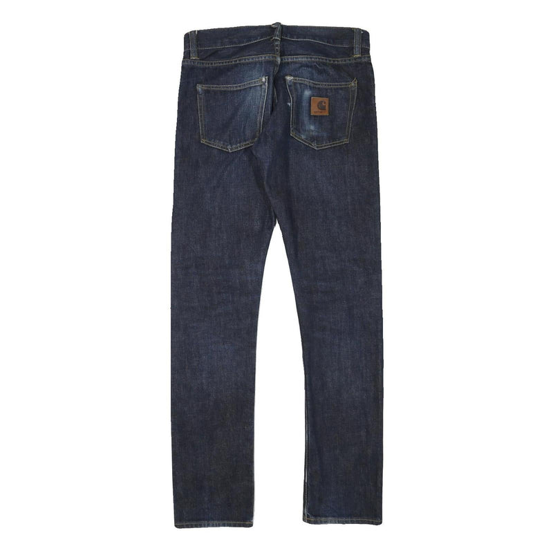 CARHARTT Mens Slim Fit Blue Denim Jeans W32 L33 Zip Cotton Blend Stylish