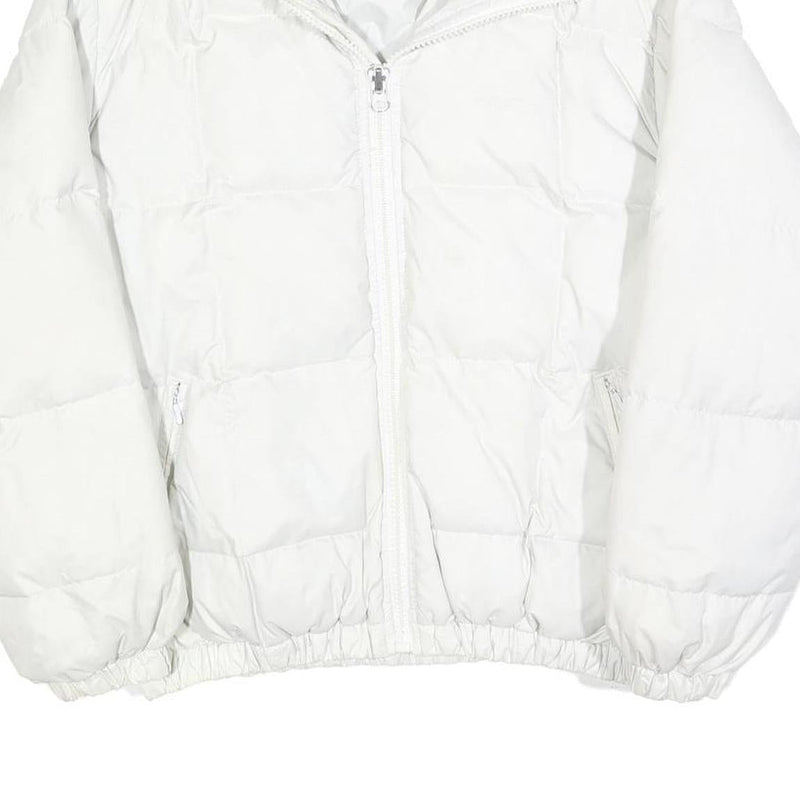 BIG STAR Womens White Puff Jacket M Polyester Blend Puffer Zip Casual