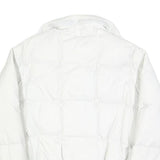 BIG STAR Womens White Puff Jacket M Polyester Blend Puffer Zip Casual