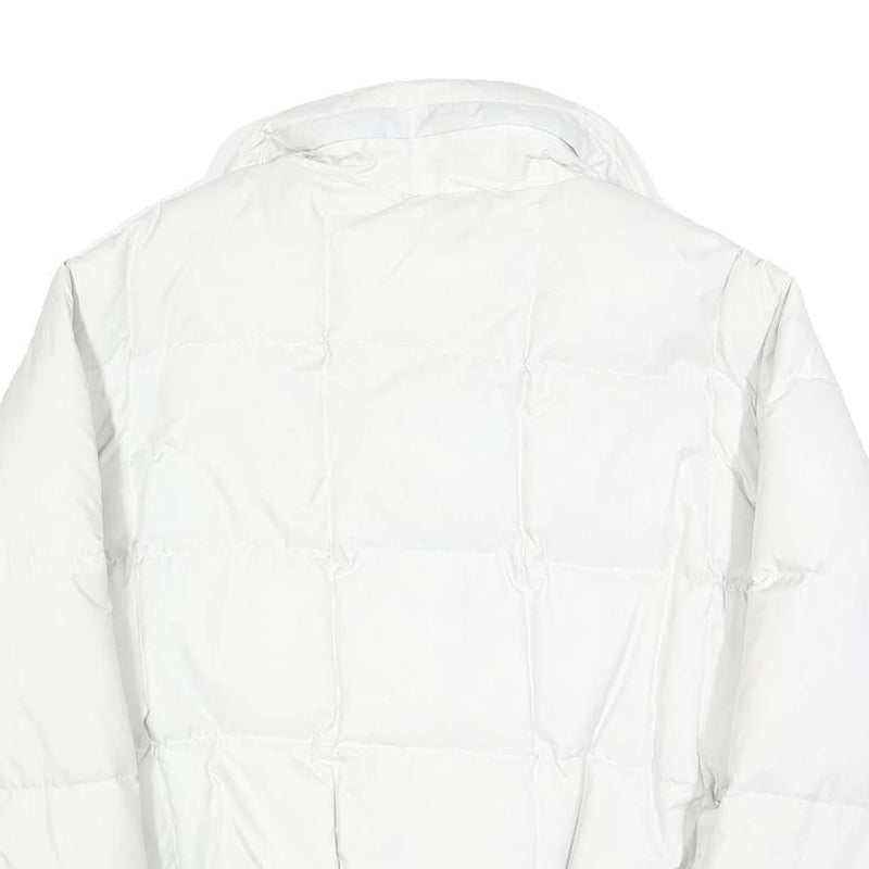 BIG STAR Womens White Puff Jacket M Polyester Blend Puffer Zip Casual