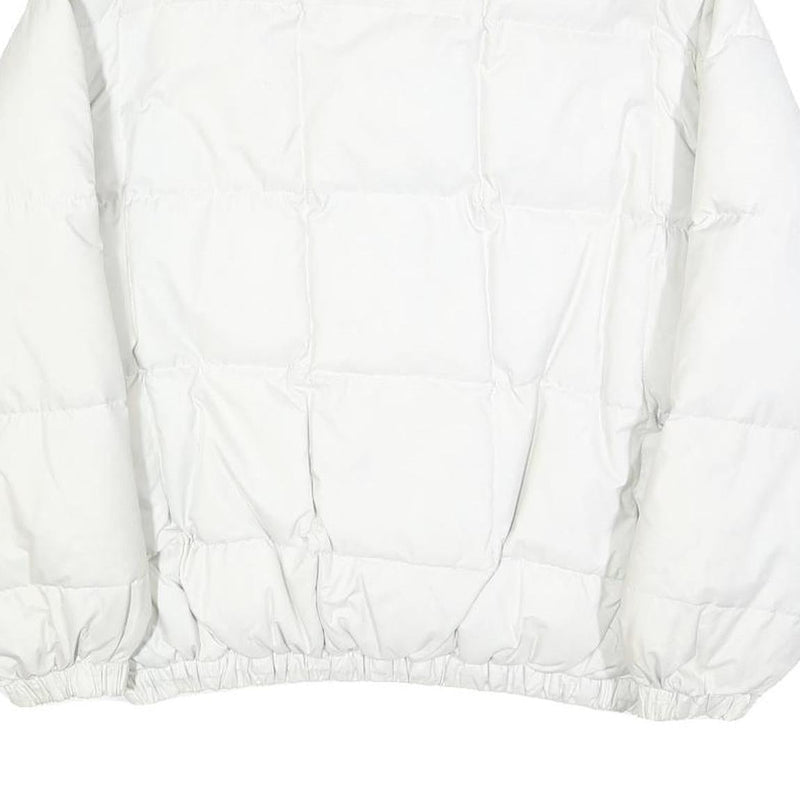 BIG STAR Womens White Puff Jacket M Polyester Blend Puffer Zip Casual