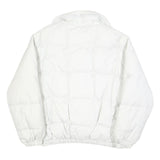 BIG STAR Womens White Puff Jacket M Polyester Blend Puffer Zip Casual