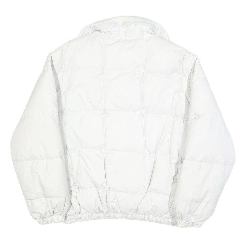 BIG STAR Womens White Puff Jacket M Polyester Blend Puffer Zip Casual