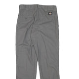 DICKIES Mens Cotton Blend Grey Regular Straight Trousers W30 L29 Workwear Casual