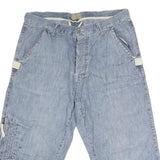 JACK & JONES Mens Blue Cotton Casual Shorts M W34 Relaxed Fit Button Closure