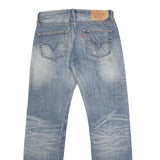 LEVI'S 501 Mens Jeans Blue Regular Straight Denim Medium W32 L32 Classic Fit