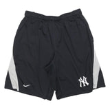 NIKE Mens Black & White Sports Shorts M W30 Baseball Style Logo