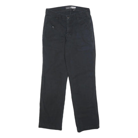 CARHARTT Mens Relaxed Black Cotton Blend Trousers W30 L32 Workwear Zip
