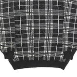 Organically Grown Womens Black & White Patterned Button Up Jumper L Acrylic