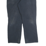 DICKIES Mens Navy Blue Regular Fit Straight Leg Trousers W36 L30 Cotton Blend