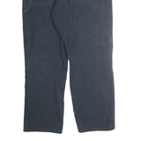 DICKIES Mens Navy Blue Regular Fit Straight Leg Trousers W36 L30 Cotton Blend