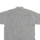 CHRISTIAN DIOR Mens Black & White Striped Cotton Shirt M Button Down Casual