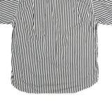 CHRISTIAN DIOR Mens Black & White Striped Cotton Shirt M Button Down Casual