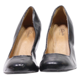 CLARKS Wedge Heels Black Leather Womens UK 5.5