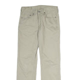 LEVI'S Mens Cotton Beige Regular Straight Trousers W30 L30 Zip Closure Classic