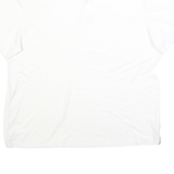CALVIN KLEIN Mens White Short Sleeve Plain XL Cotton Blend Polo Shirt
