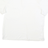 CALVIN KLEIN Mens White Short Sleeve Plain XL Cotton Blend Polo Shirt